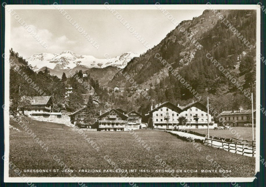 Aosta Gressoney Parletoa Monte Rosa ANGOLINO STRAPPATO Foto FG cartolina KB1458 – fronte