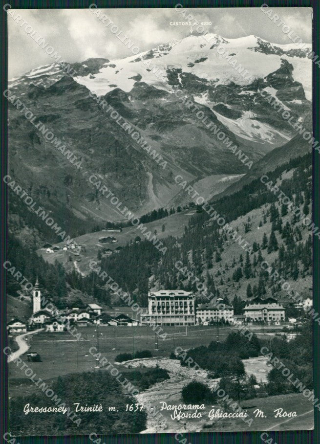 Aosta Gressoney la Trinitè Ghiacciai del Rosa STRAPPINO Foto FG cartolina KB1464 – fronte