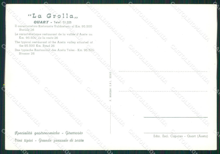 Aosta Quart Foto FG cartolina KB1468 – retro