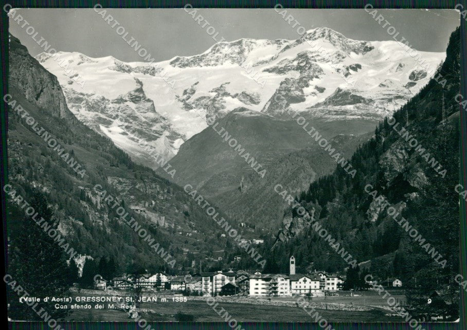 Aosta Gressoney Saint Jean Monte Rosa PIEGHE Foto FG cartolina KB1470 – fronte