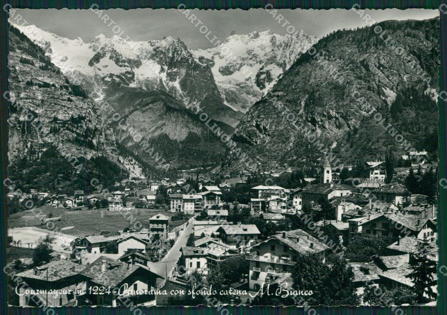 Aosta Courmayeur Catena del Bianco Foto FG cartolina KB1480 – fronte