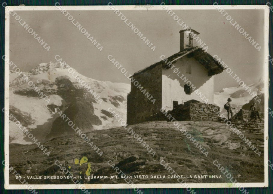 Aosta Gressoney Saint Jean Lyskamm ABRASA Foto FG cartolina KB1492 – fronte