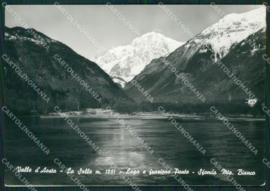 Aosta La Salle Ponte Lago Monte Bianco Foto FG cartolina KB1493 – fronte