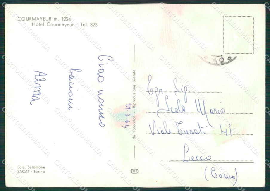 Aosta Courmayeur PIEGHINE Foto FG cartolina KB1497 – retro