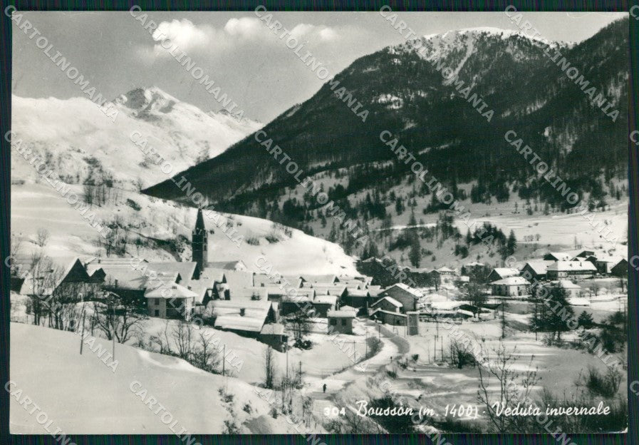 Torino Cesana Torinese Boussòn Nevicata Foto FG cartolina KB1498 – fronte