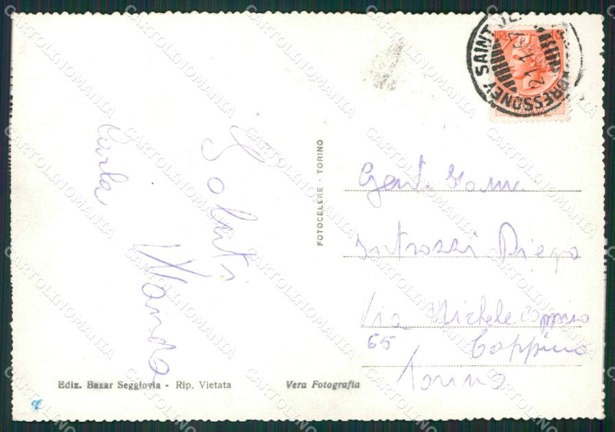 Aosta Gressoney Saint Jean Nevicata Foto FG cartolina KB1504 – retro