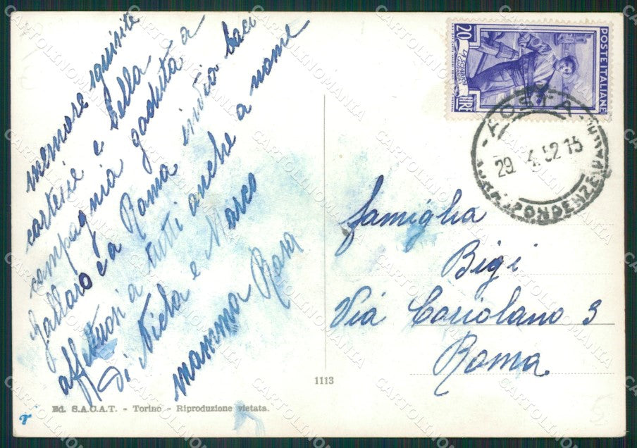Aosta Gressoney Capanna Quintino Sella Felik Nevicata Foto FG cartolina KB1505 – retro