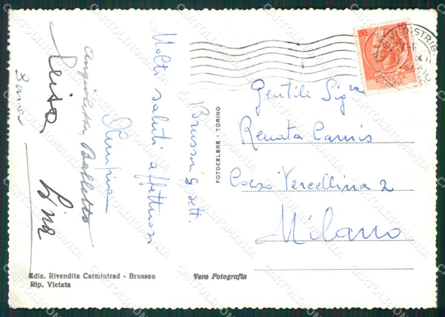 Aosta Brusson PIEGHINA Foto FG cartolina KB1507 – retro