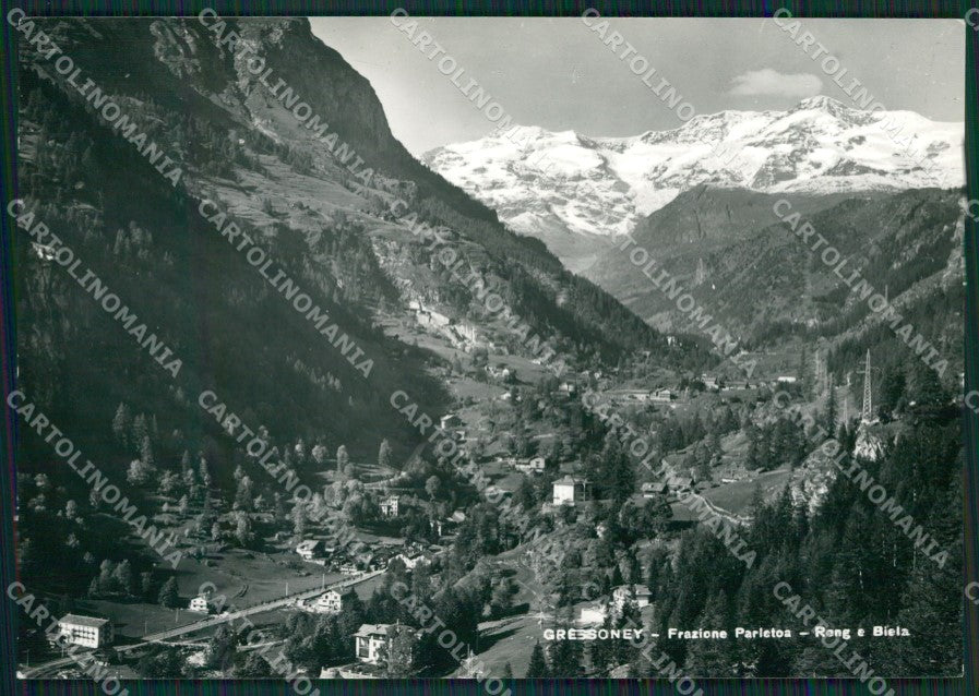 Aosta Gressoney Parietoa Rong Biela PIEGHINA Foto FG cartolina KB1510 – fronte