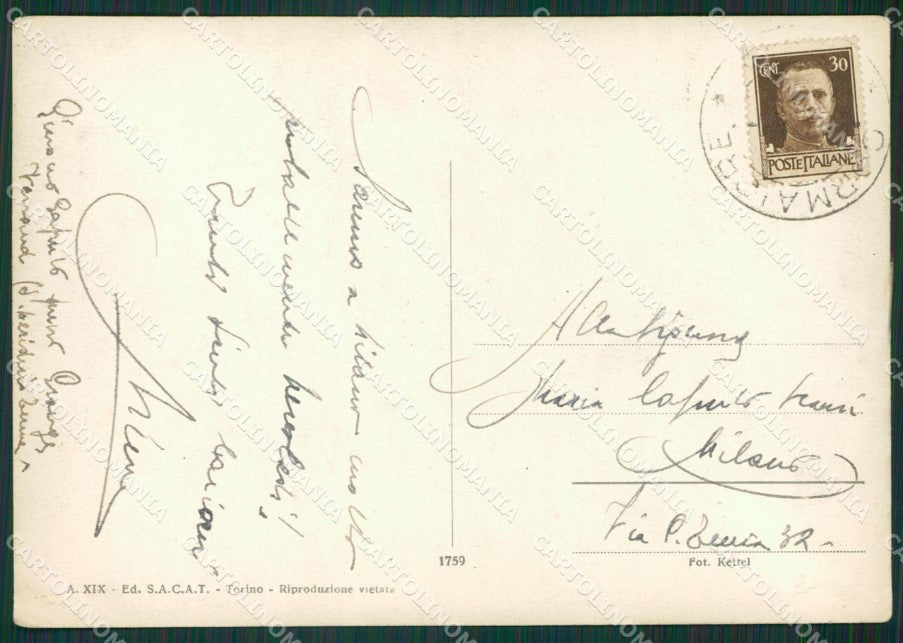 Aosta Gran San Bernardo Cane PIEGHE Foto FG cartolina KB1514 – retro