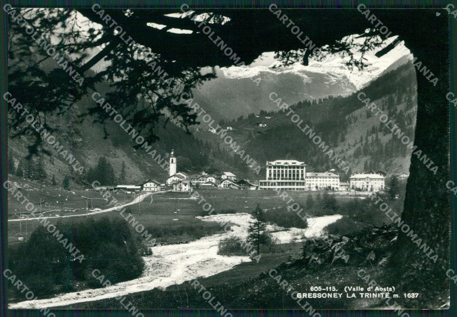 Aosta Gressoney la Trinitè PIEGHINE Foto FG cartolina KB1520 – fronte