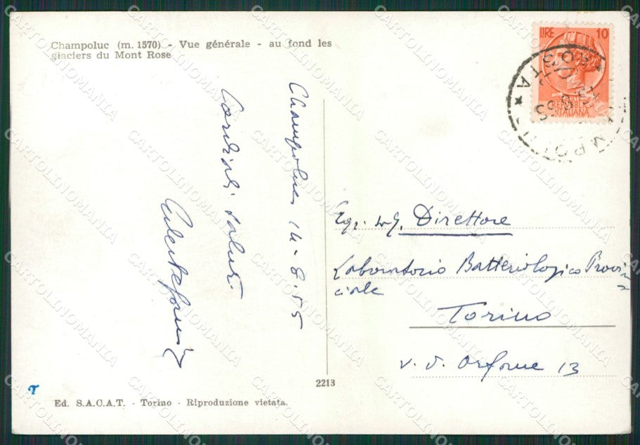 Aosta Ayas Champoluc Monte Rosa Foto FG cartolina KB1521 – retro