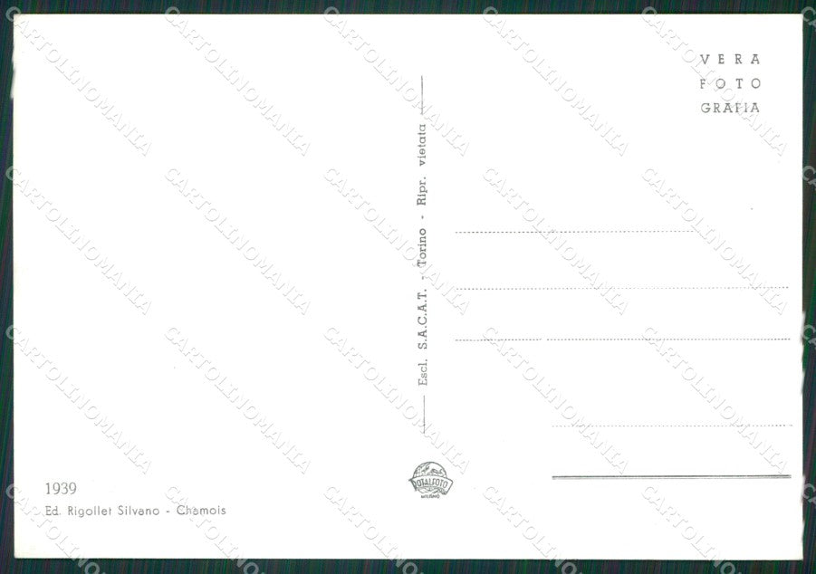 Aosta Chamois Lago Lod Foto FG cartolina KB1538 – retro