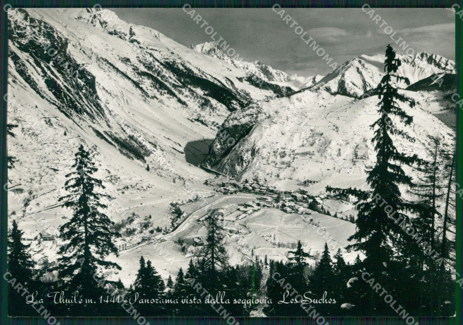 Aosta La Thuile Nevicata Foto FG cartolina KB1539 – fronte