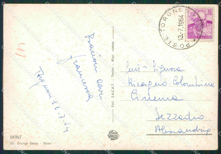 Aosta Torgnon PIEGATA Foto FG cartolina KB1547 – retro