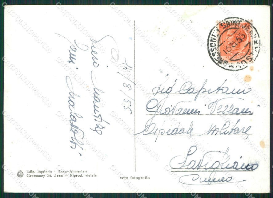 Aosta Gressoney Saint Jean Foto FG cartolina KB1550 – retro