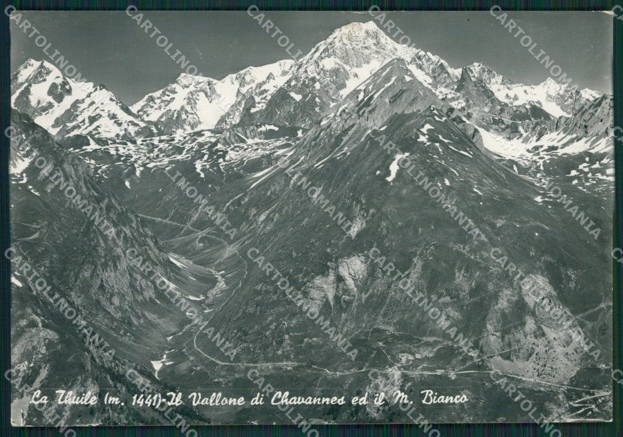Aosta La Thuile Chavannes Monte Bianco PIEGHE Foto FG cartolina KB1552 – fronte