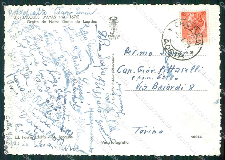 Aosta Ayas Saint Jaques PIEGHINE Foto FG cartolina KB1553 – retro