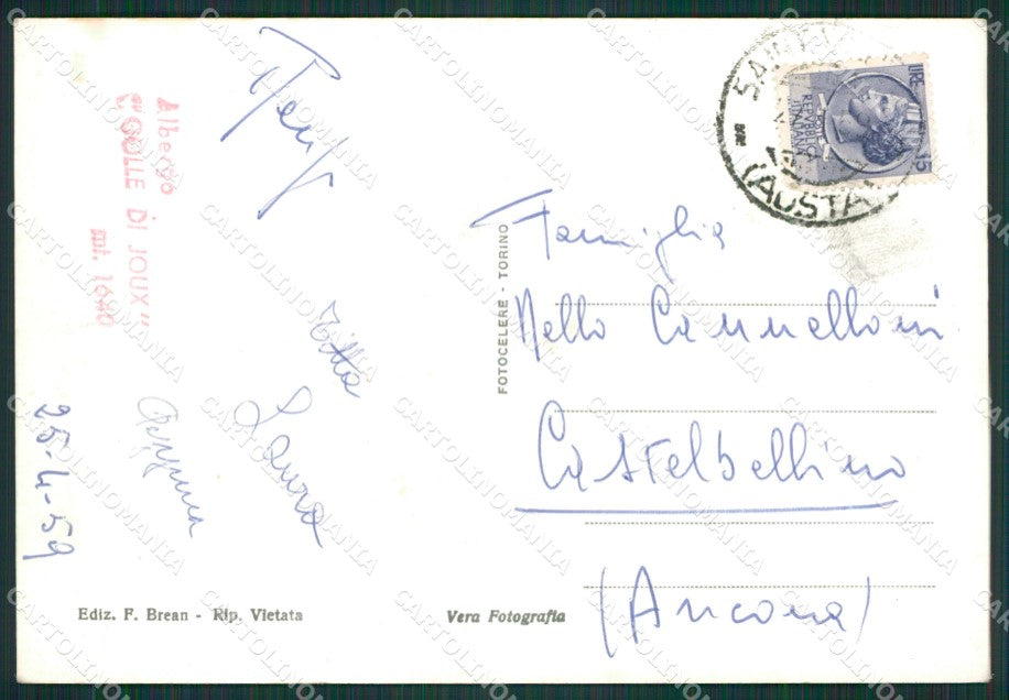 Aosta Colle di Joux MACCHIE Foto FG cartolina KB1555 – retro