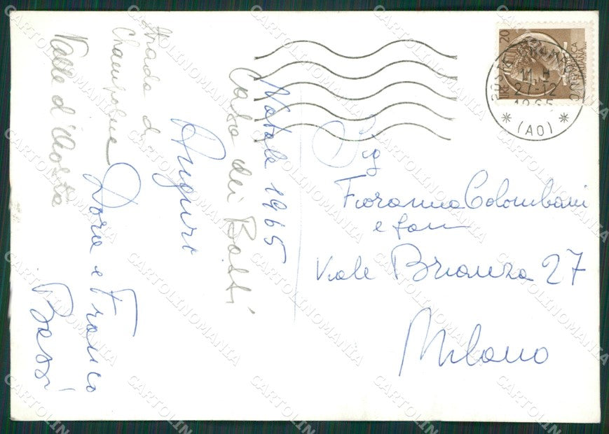 Aosta Champoluc Casa Bossi Foto FG cartolina KB1559 – retro