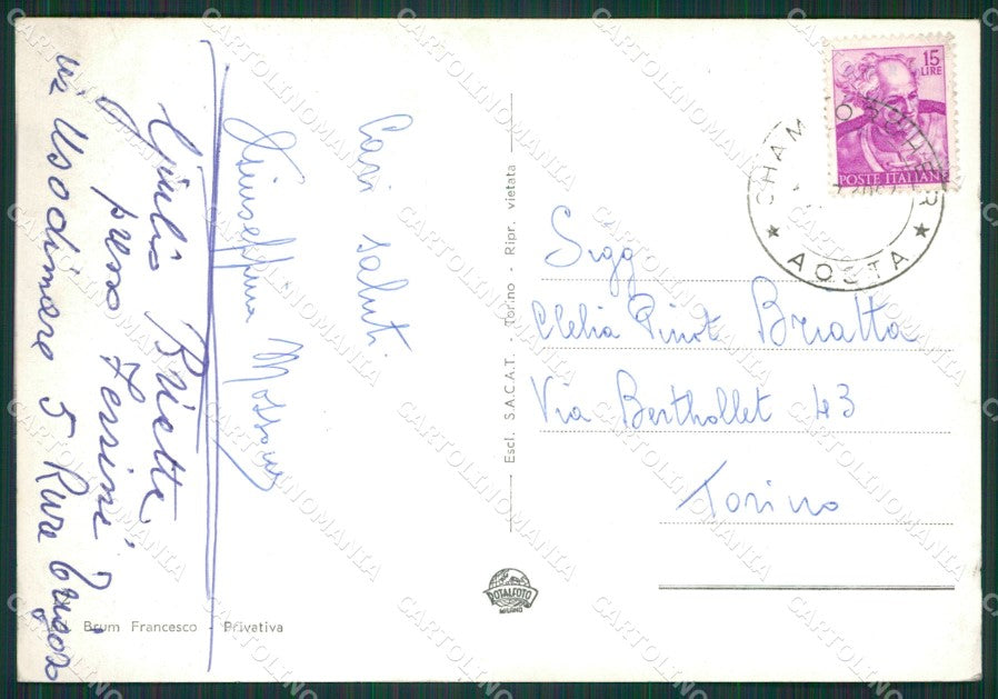 Aosta Champorcher Foto FG cartolina KB1565 – retro