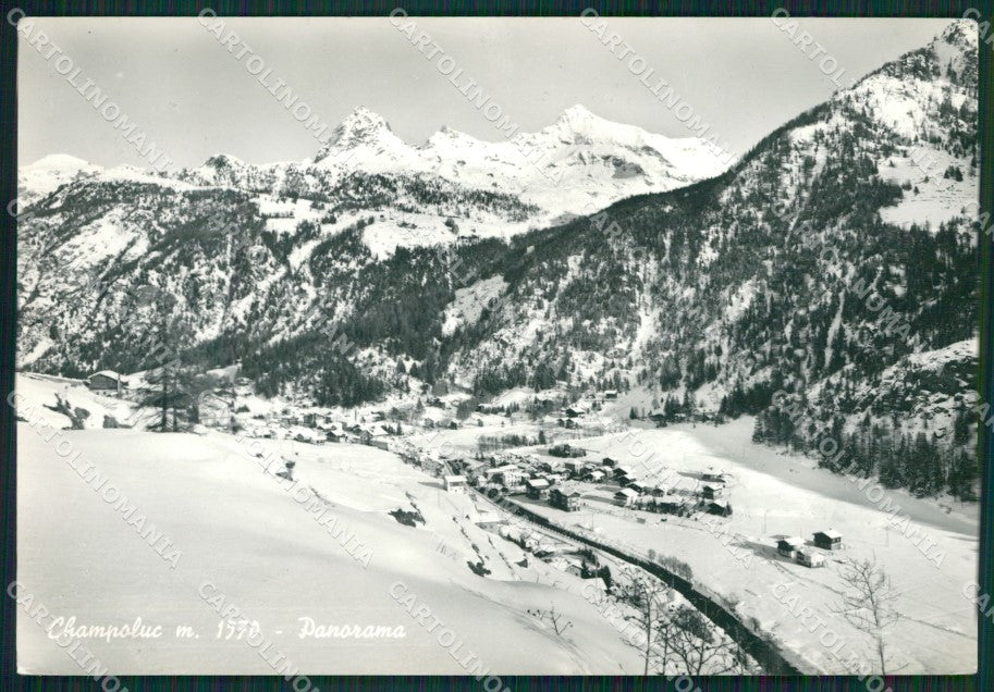 Aosta Ayas Champoluc Nevicata Foto FG cartolina KB1567 – fronte
