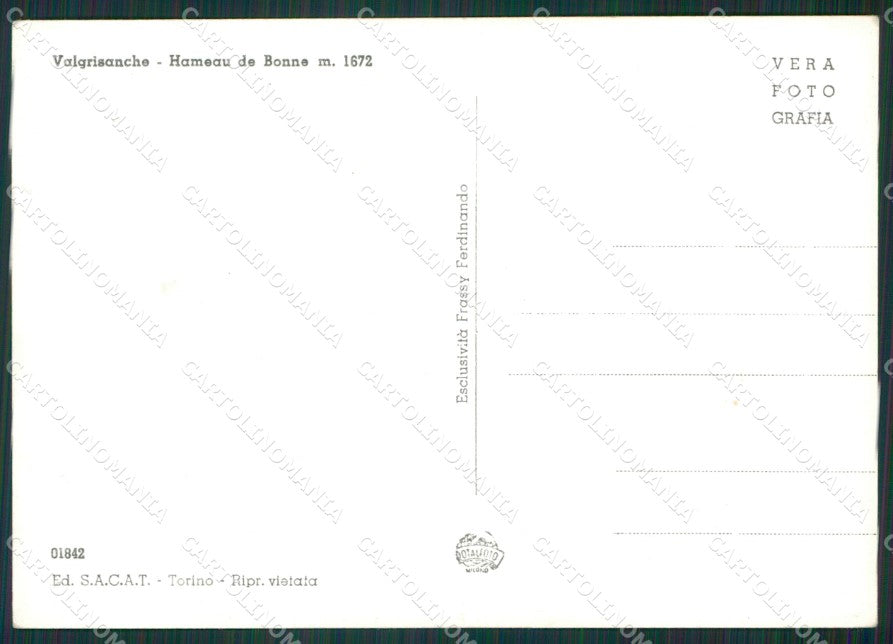 Aosta Valgrisanche Bonne di Foto FG cartolina KB1571 – retro