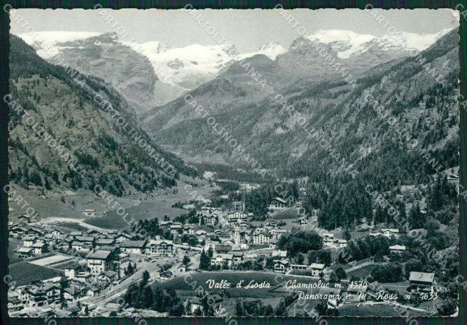 Aosta Ayas Champoluc Monte Rosa PIEGA Foto FG cartolina KB1574 – fronte