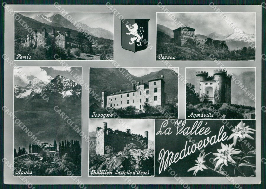 Aosta Vallée Medioevale Stelle Alpine Foto FG cartolina KB1583 – fronte