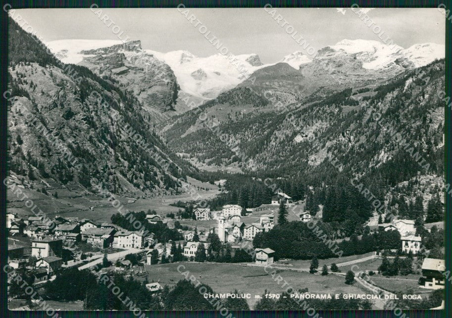 Aosta Ayas Champoluc Ghiacciai del Rosa PIEGA Foto FG cartolina KB1592 – fronte