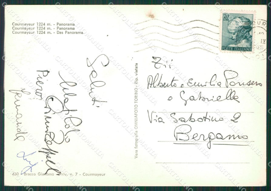 Aosta Courmayeur Foto FG cartolina KB1610 – retro