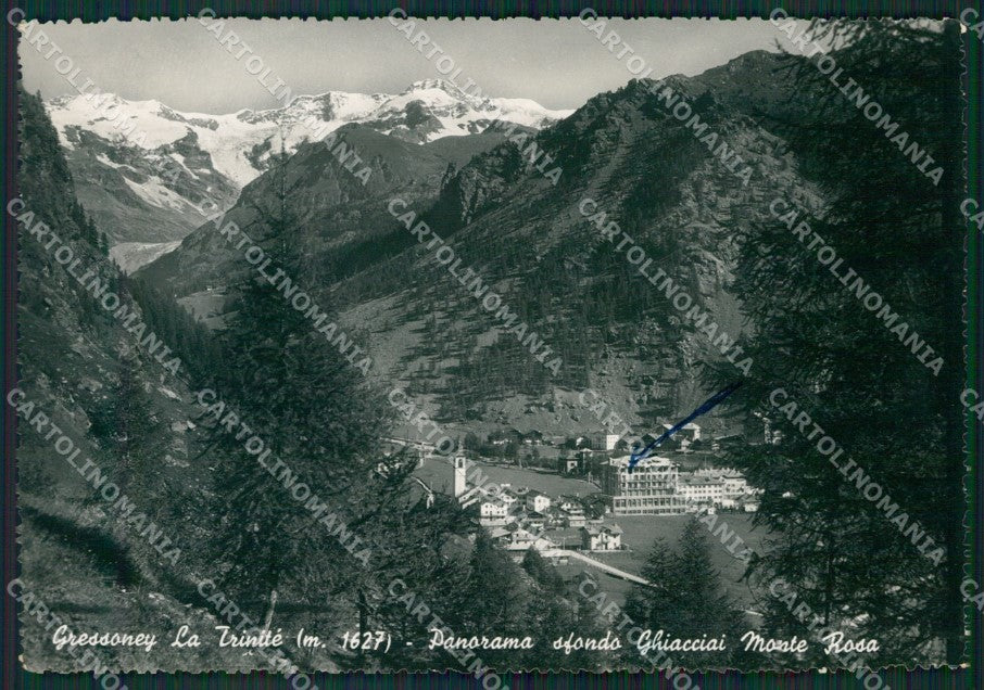 Aosta Gressoney la Trinitè Ghiacciai Monte Rosa Foto FG cartolina KB1611 – fronte