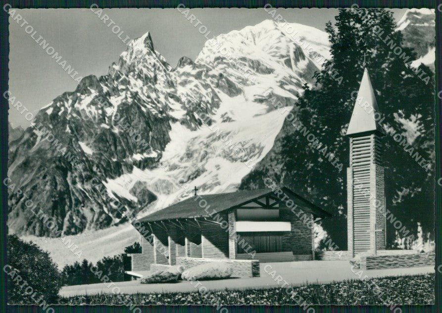 Aosta Courmayeur Entrèves Monte Bianco Foto FG cartolina KB1612 – fronte