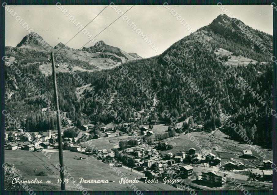 Aosta Ayas Champoluc Testa Grigia PIEGA Foto FG cartolina KB1615 – fronte