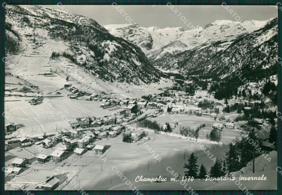 Aosta Ayas Champoluc Nevicata Foto FG cartolina KB1617 – fronte