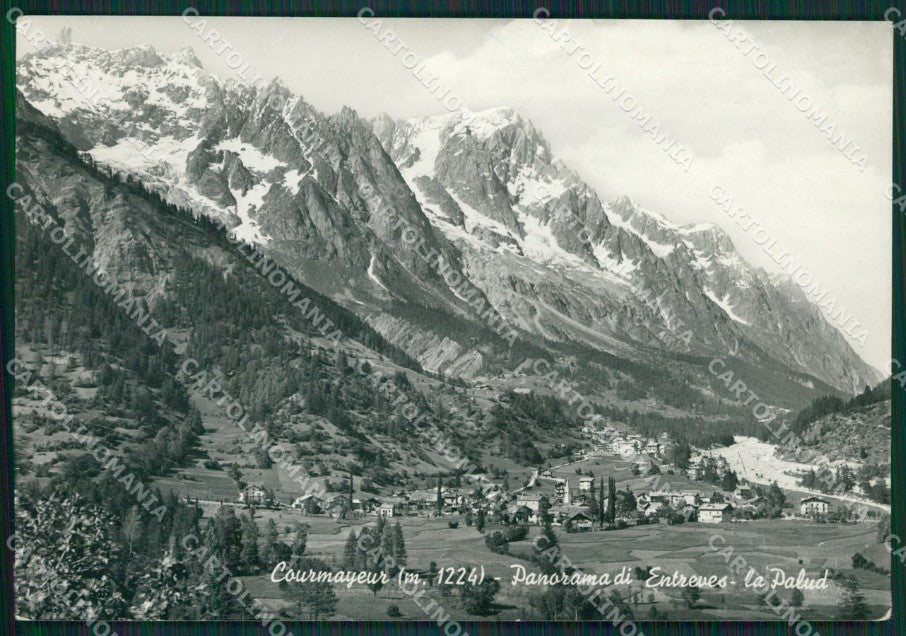 Aosta Courmayeur Entrèves Palud PIEGA Foto FG cartolina KB1619 – fronte
