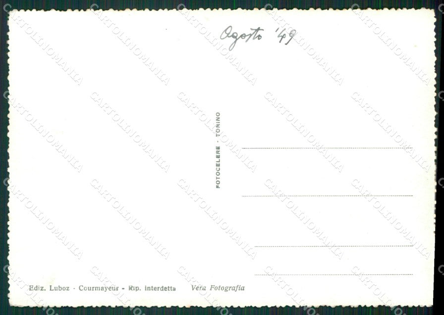 Aosta Courmayeur Entrèves Brenva Catene Monte Bianco Foto FG cartolina KB1620 – retro