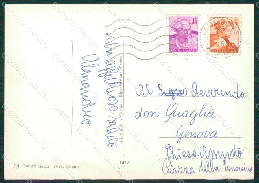 Aosta Cogne ABRASA Foto FG cartolina KB1622 – retro