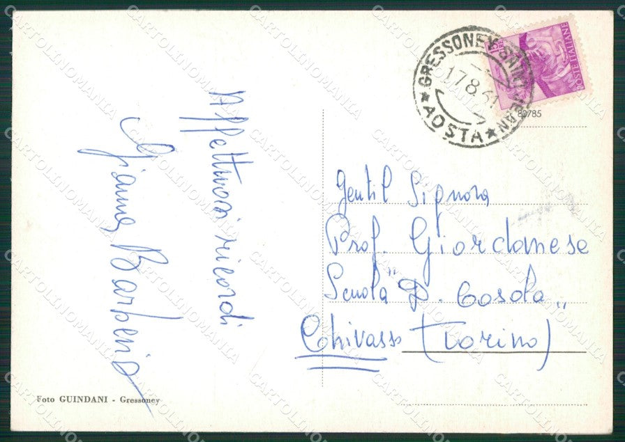 Aosta Gressoney Monte Rosa FG cartolina KB1631 – retro