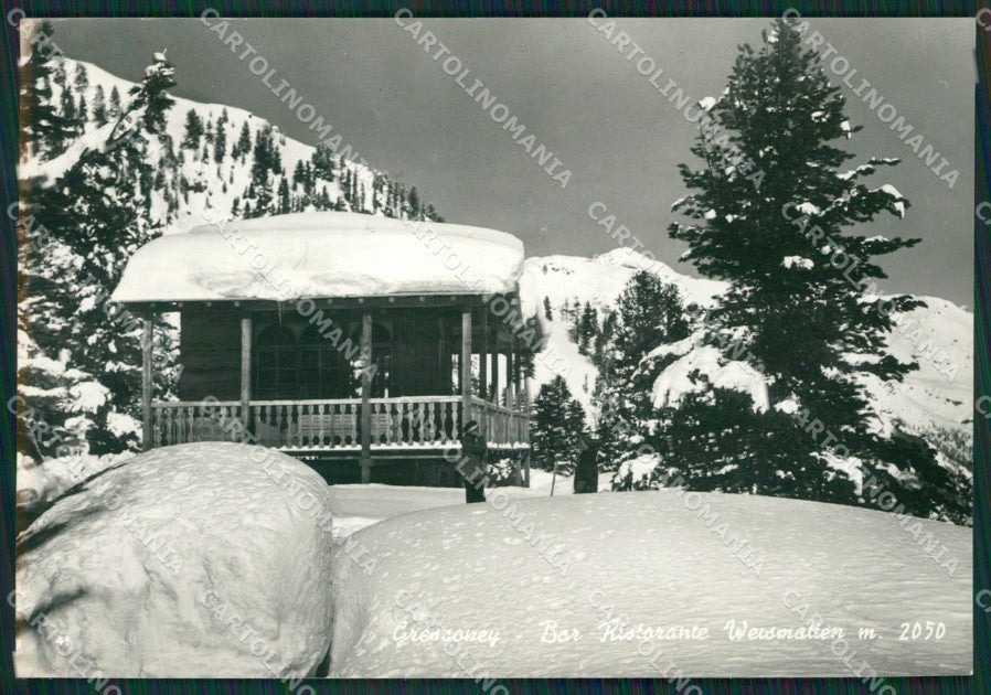 Aosta Gressoney Nevicata Foto FG cartolina KB1634 – fronte