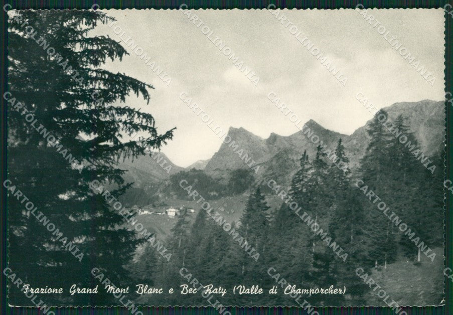 Aosta Champorcher Grand Mont Blanc Bec Raty Foto FG cartolina KB1640 – fronte