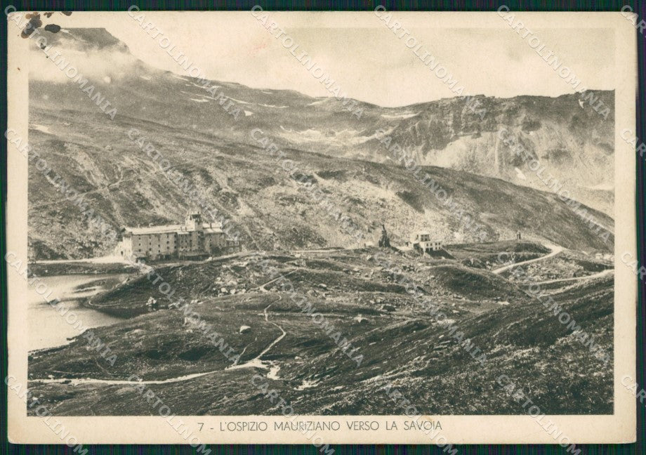 Aosta Piccolo San Bernardo Ospizio Mauriziano MACCHIE FG cartolina KB1650 – fronte