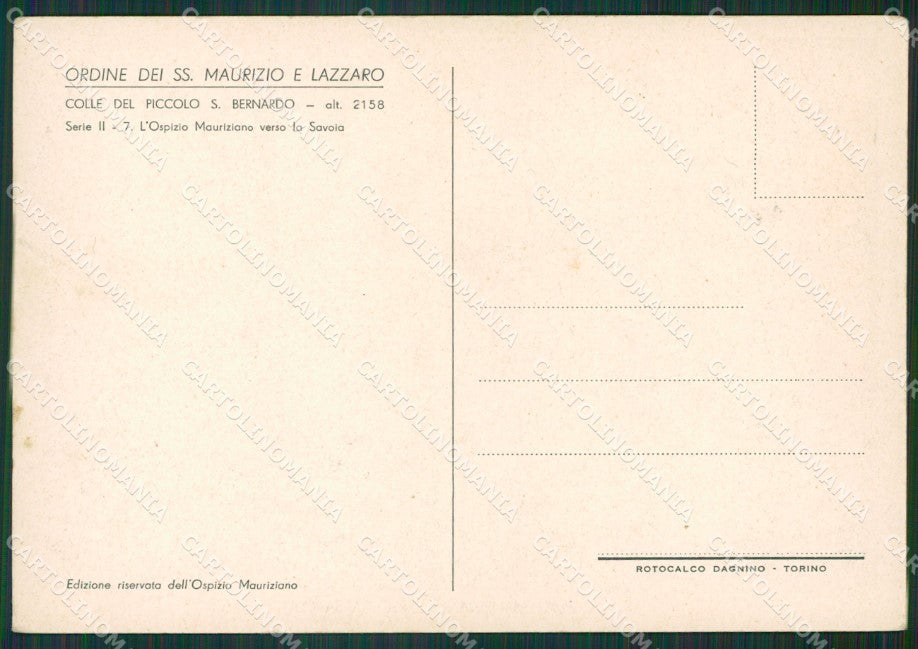 Aosta Piccolo San Bernardo Ospizio Mauriziano MACCHIE FG cartolina KB1650 – retro
