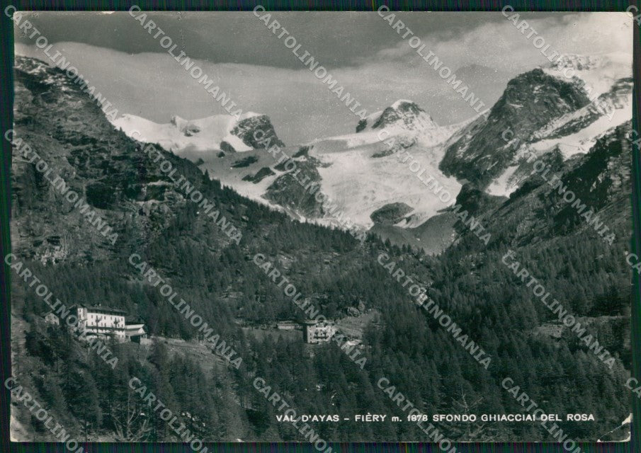 Aosta Ayas Fièry Ghiacciai del Rosa PIEGHINA Foto FG cartolina KB1652 – fronte