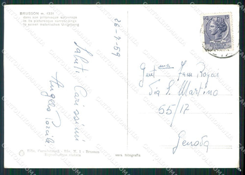 Aosta Brusson PIEGHE Foto FG cartolina KB1668 – retro