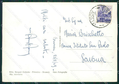 Aosta Brusson Foto FG cartolina KB1669 – retro