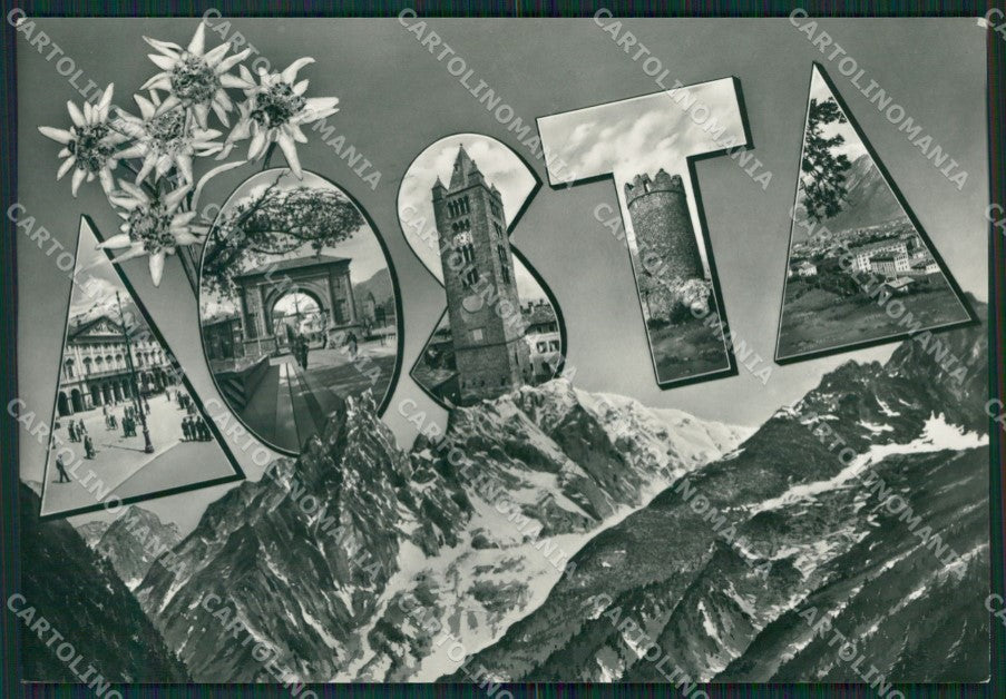 Aosta Città Stelle Alpine Foto FG cartolina KB1670 – fronte