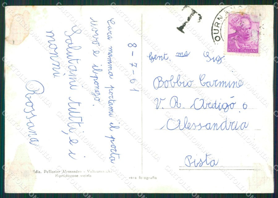 Aosta Valtournanche COLLA PIEGHINE Foto FG cartolina KB1680 – retro