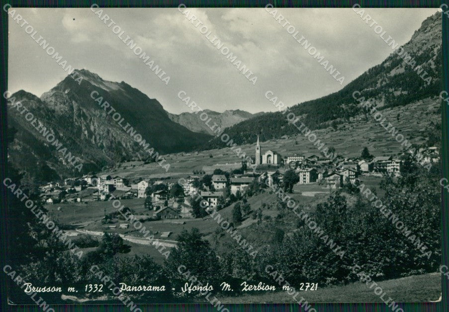Aosta Brusson Monte Zerbion ABRASA PIEGHINA Foto FG cartolina KB1683 – fronte