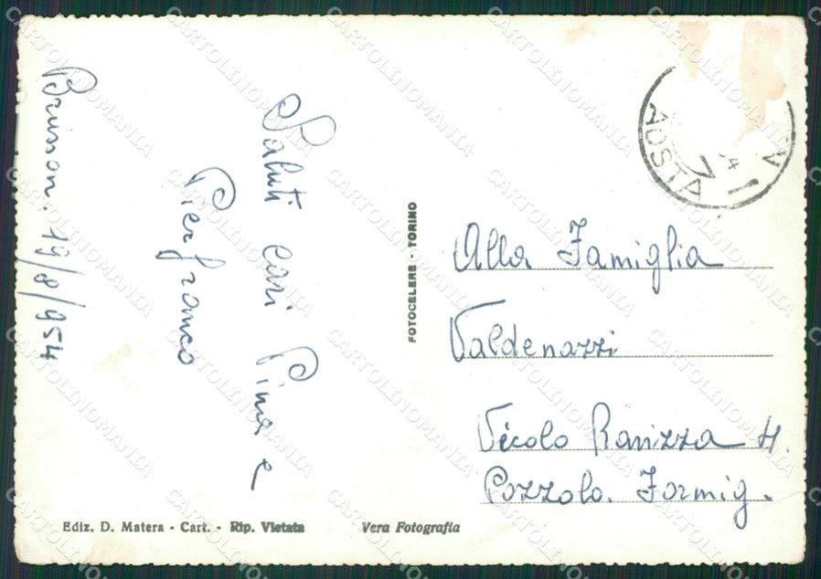 Aosta Brusson Laghetto Diga Foto FG cartolina KB1684 – retro